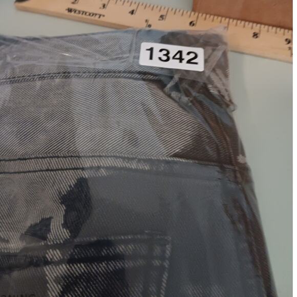 Thrill Denim & Supply Jeans Mens 33X32 Bleach Black Patches Grunge - Picture 15 of 15